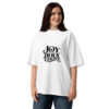 Unisex organic oversized high neck t-shirt